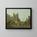 Stadslandschap met een imaginaire kerk - Johannes Huibert Prins — ingelijst kunstwerk aan de muur