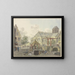 Poort van de vuilnisbak bij een kerk met een douanekantoor - Johannes Huibert Prins — ingelijst kunstwerk aan de muur
