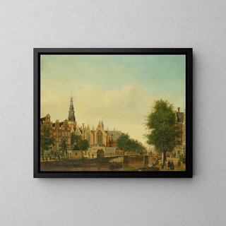 Johannes Huibert Prins - The Oude Kerk seen from the Oudezijds Voorburgwal.webp