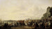 van Charles II (1630-1685) die stopt bij het domein Wema aan de Rotte tijdens zijn reis van Rotterdam naar Den Haag op 25 mei 1660 - Johannes Lingelbach — weergave van het kunstwerk