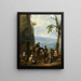 Landschap met Italianen met rust - Johannes Lingelbach — ingelijst kunstwerk aan de muur