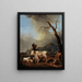 De herder en zijn kudde - Johannes Lingelbach — ingelijst kunstwerk aan de muur