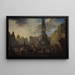 Marktplein met Romeinse markt scène - Johannes Lingelbach — ingelijst kunstwerk aan de muur