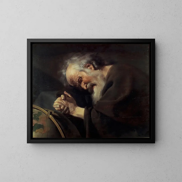 Héraclite - Johannes Paulus Moreelse — ingelijst kunstwerk aan de muur
