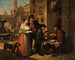 Een boekenverkoper in een Romeinse straat - Johannes Riepenhausen — weergave van het kunstwerk