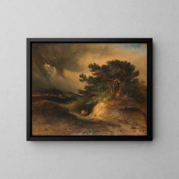 L'orage - Johannes Tavenraat — ingelijst kunstwerk aan de muur