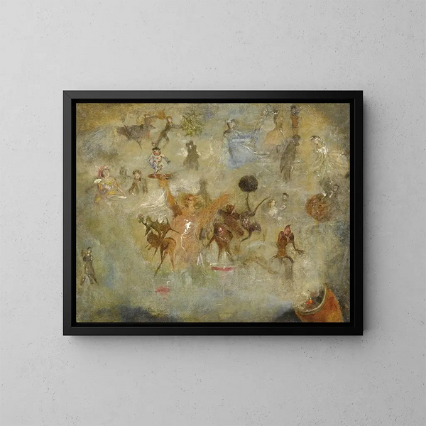 De droom van de pijp - John Anster Fitzgerald — ingelijst kunstwerk aan de muur