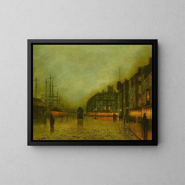 Liverpool Docks - John Atkinson Grimshaw — ingelijst kunstwerk aan de muur