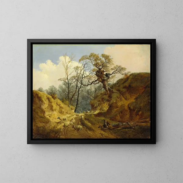 Crown Point à Whitlingham près de Norwich - John Berney Ladbrooke — ingelijst kunstwerk aan de muur