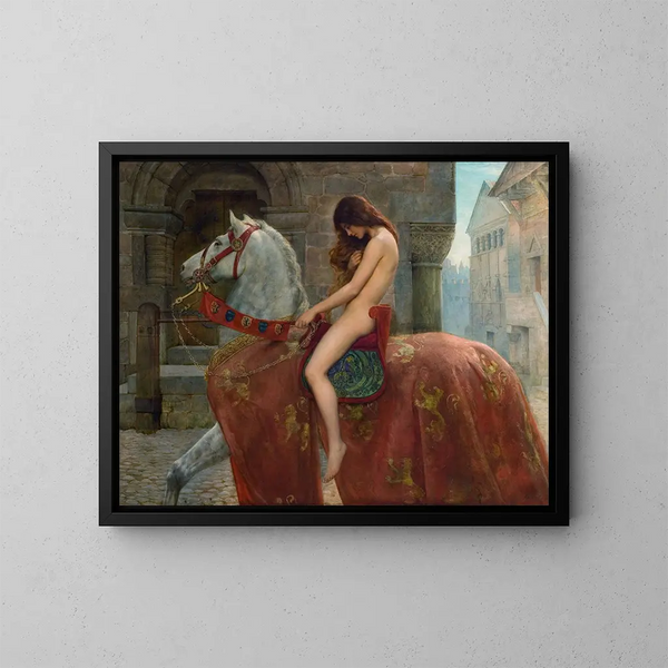 Lady Godiva - John Collier — ingelijst kunstwerk aan de muur