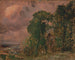Een blik op Hampstead bij stormachtig weer - John Constable — weergave van het kunstwerk