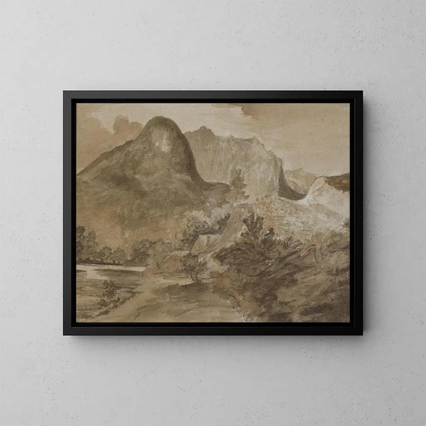 Rocher du château, Borrowdale - John Constable — ingelijst kunstwerk aan de muur