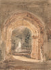 East Bergholt Church viewed from the south arch of the ruined tower - John Constable — artwork view