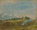 Hampstead Heath met een kampvuur - John Constable — weergave van het kunstwerk