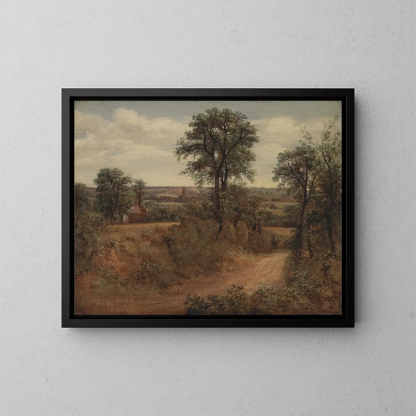 Allée près de Dedham - John Constable — ingelijst kunstwerk aan de muur