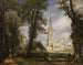 De kathedraal van Salisbury vanaf de bisschoppentuin - John Constable — weergave van het kunstwerk