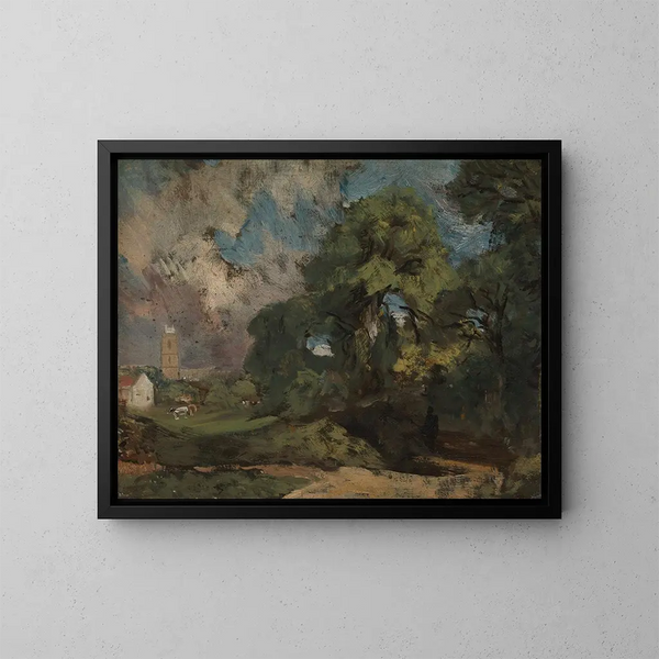 Stoke-by-Nayland - John Constable — ingelijst kunstwerk aan de muur