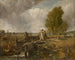 Studie van een boot die een sluis passeert - John Constable — weergave van het kunstwerk
