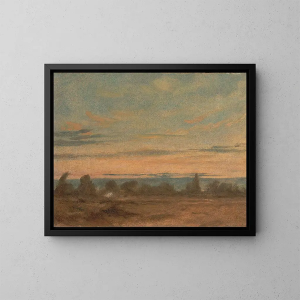 Zomerse avondlandschap - John Constable — ingelijst kunstwerk aan de muur
