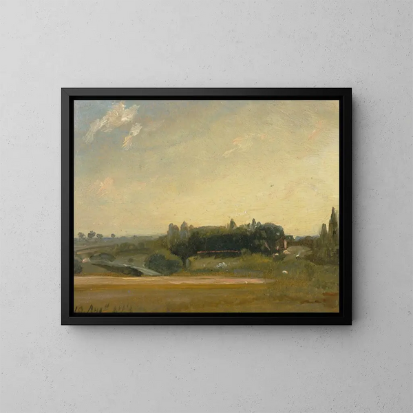 Vue vers le presbytère d'East Bergholt - John Constable — ingelijst kunstwerk aan de muur