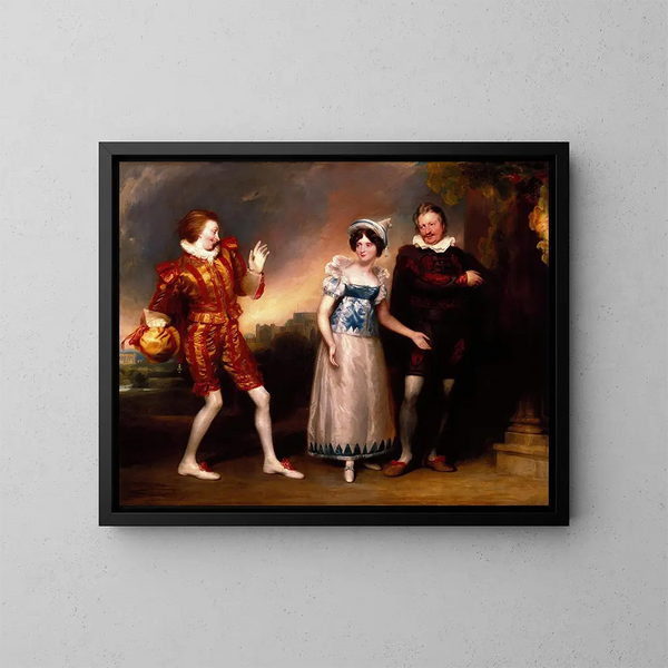 Pagina hoofdvrouw Anne Page en Slender - John Downman — ingelijst kunstwerk aan de muur