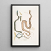 Serpent du Bengale Coluber Bengalensis 47 Serpent losangé Coluber rectangulus - John Edward Gray — ingelijst kunstwerk aan de muur