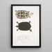 Tortue Thugi Emys Thugi - John Edward Gray — ingelijst kunstwerk aan de muur