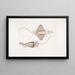 Draken met korte snuit Draco abbreviata uit Singapore - John Edward Gray — ingelijst kunstwerk aan de muur