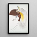 Petit oiseau de paradis Paradisea minor - John Edward Gray — ingelijst kunstwerk aan de muur