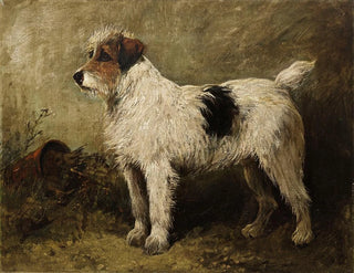 John Emms - Terrier in a Garden.webp