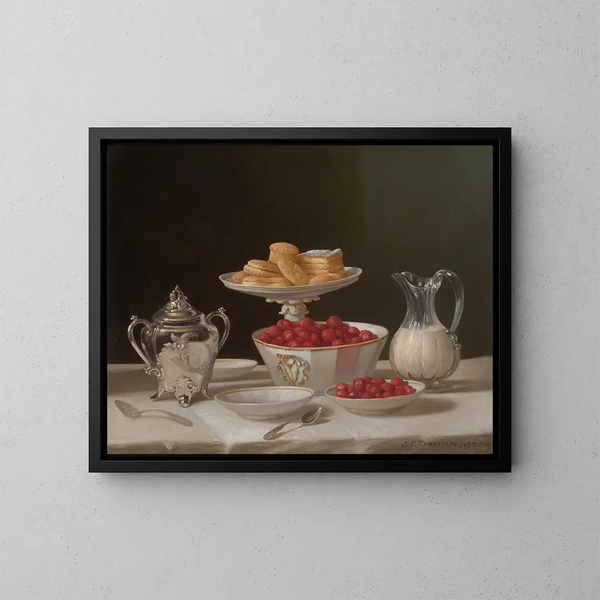 Natuurgetuigenis van desserts - John F. Francis — ingelijst kunstwerk aan de muur