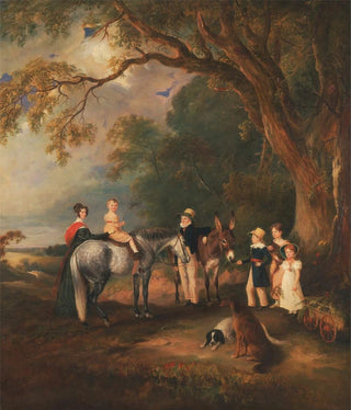 John Ferneley - Miss Catherine Herrick with her Nieces and Nephews the Five Elder Children of the Rev and Mrs Hen.webp