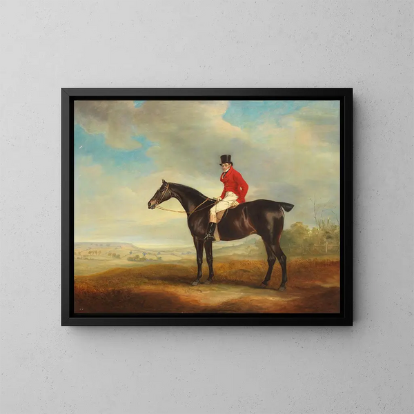 van Sir Harry Goodricke, meester van de Quorn, op zijn paard - John Ferneley — ingelijst kunstwerk aan de muur