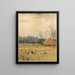 Landschapschilderij van de herfst met een grote hooiberg - John Francis Murphy — ingelijst kunstwerk aan de muur