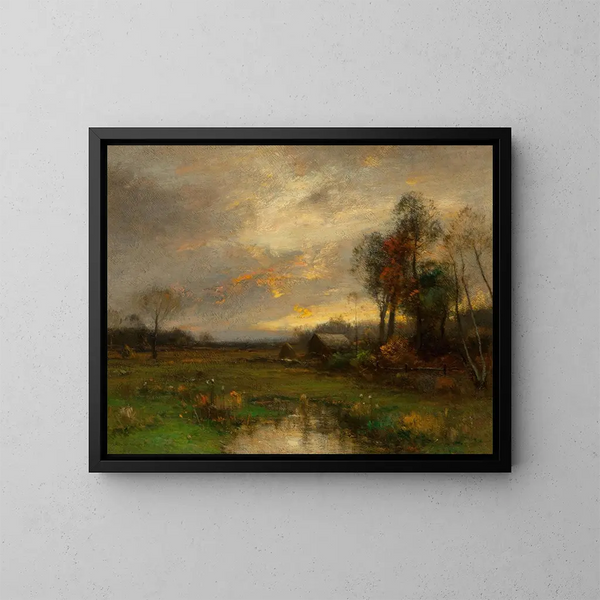 ondergaande zon - John Francis Murphy — ingelijst kunstwerk aan de muur