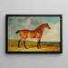 a horse grazing in a vast landscape - John Frederick Herring Jr. — framed artwork on a wall