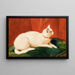 Een witte kat - John Frederick Herring l'Ancien — ingelijst kunstwerk aan de muur