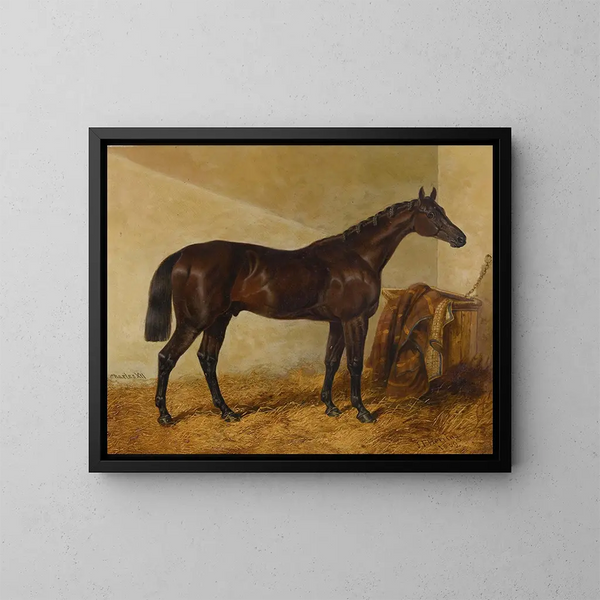 Charles XII, winnaar van de St Leger en de Gold Cup van Doncaster - John Frederick Herring de Oudere — ingelijst kunstwerk aan de muur