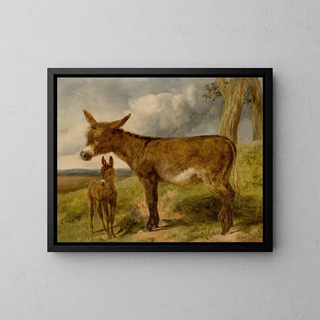Ezel - John Frederick Herring l'Ancien — ingelijst kunstwerk aan de muur