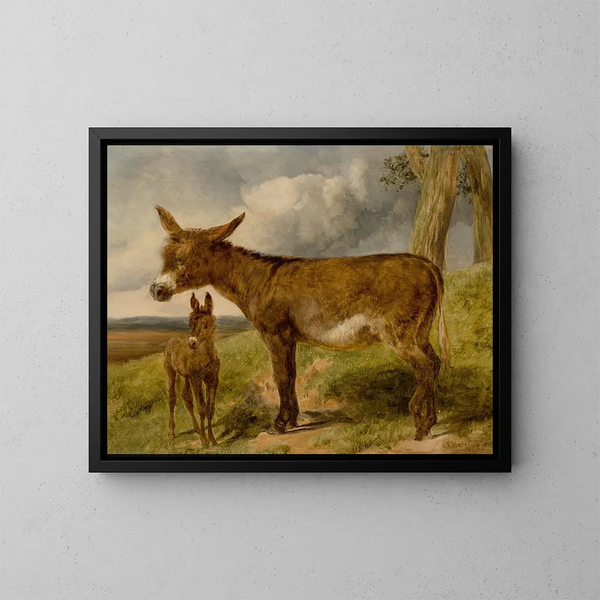 Ezel - John Frederick Herring l'Ancien — ingelijst kunstwerk aan de muur