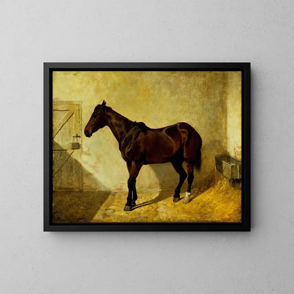 Paard - John Frederick Herring l'Ancien — ingelijst kunstwerk aan de muur