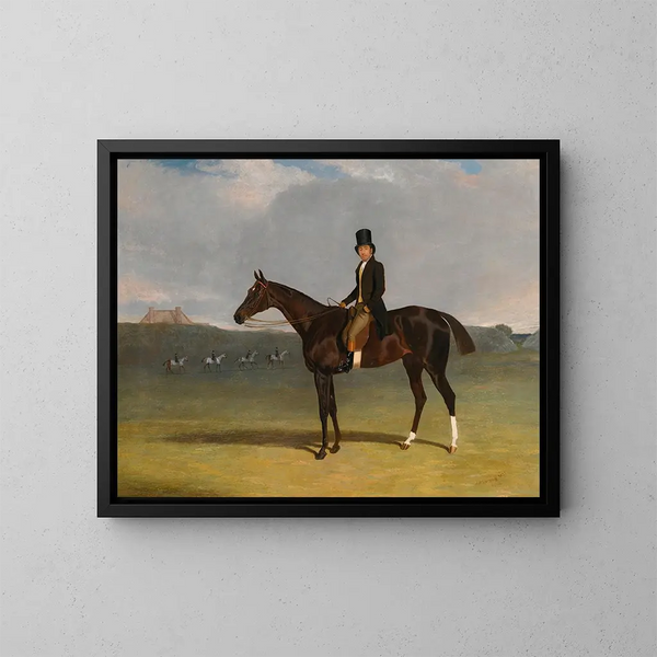 Trainer van de 5e hertog van Richmond op Newmarket Heath - John Frederick Herring de Oude — ingelijst kunstwerk aan de muur