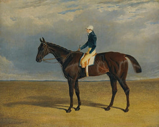 John Frederick Herring Snr - Margrave A Liver Chestnut Racehorse With Jockey James Robinson Up At Doncaster.webp