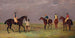 La Coupe de Doncaster de 1825 avec Mr Whittaker's Lottery, Mr Craven's Longwaist, Mr Lambton's Cedric et Mr Farquaharson's Figaro - John Frederick Herring l'Ancien — weergave van het kunstwerk