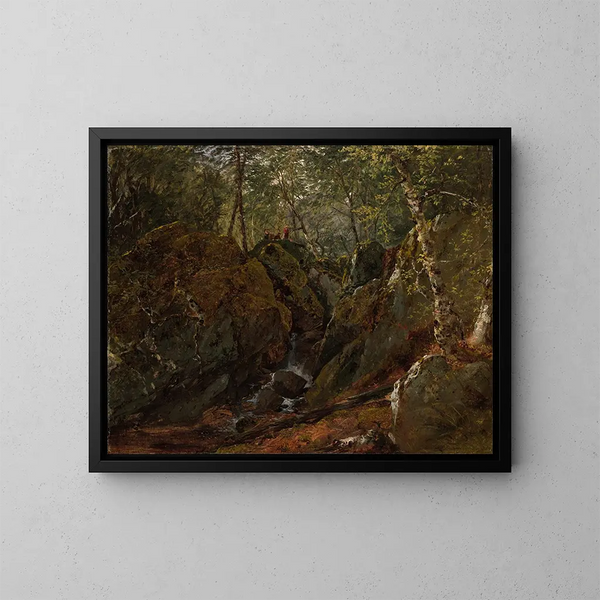 Waterval van de Catskills - John Frederick Kensett — ingelijst kunstwerk aan de muur