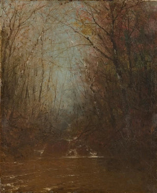 John Frederick Kensett - Forest Interior With Stream.webp