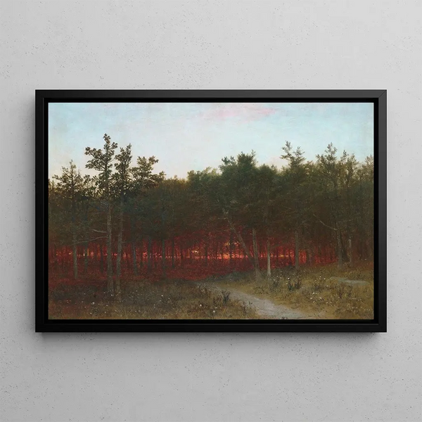 John Frederick Kensett - Twilight in the Cedars at Darien Connecticut.webp