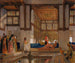 Een dame ontvangt bezoekers - John Frederick Lewis — weergave van het kunstwerk