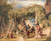 Figuren en dieren in een wijngaard - John Frederick Lewis — weergave van het kunstwerk