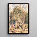 Jachtwachter en jongen die een konijn jagen - John Frederick Lewis — ingelijst kunstwerk aan de muur
